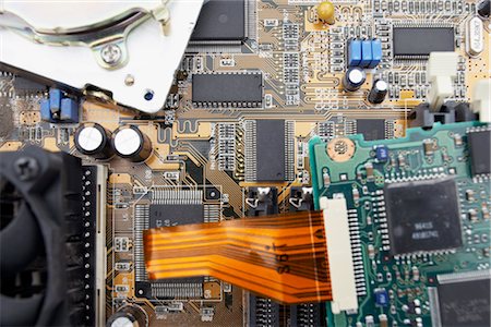 electronic waste - Close-Up of Computer Parts Stock Photo - Premium Royalty-Free, Code: 600-02801136