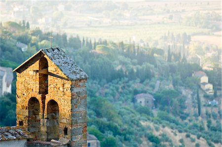 Church Steeple, Cortona, Province of Arezzo, Tuscany, Italy Stock Photo - Premium Royalty-Free, Code: 600-02828554