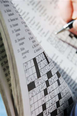 puzzle close up - Crossword Puzzle Stock Photo - Premium Royalty-Free, Code: 600-02834020