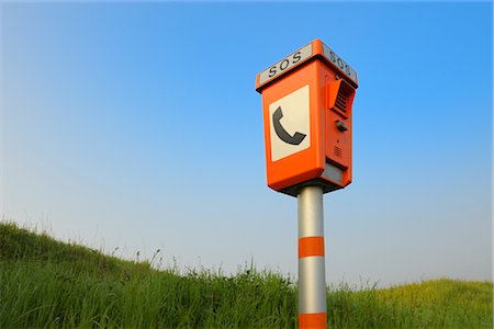 Emergency Telephone, Hesse, Germany Fotografie stock - Premium Royalty-Free, Codice: 600-02833371