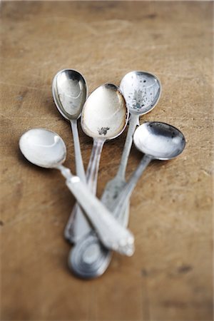 simsearch:600-03814644,k - Still Life of Antique Spoons Stock Photo - Premium Royalty-Free, Code: 600-02833815