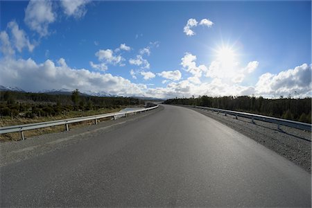 sun on cloudy day - Highway, Tierra del Fuego, Argentina Stock Photo - Premium Royalty-Free, Code: 600-02860280