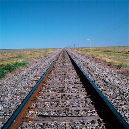 electricity pole - Railway Line Stock Photo - Premium Royalty-Free, Code: 600-02885947