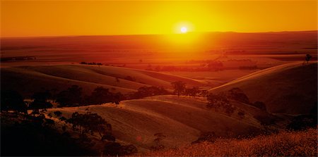 Sunset over Rural Landscape Stock Photo - Premium Royalty-Free, Code: 600-02886377