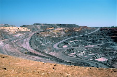 Uranium Mine, Open Cut, Australia Foto de stock - Sin royalties Premium, Código: 600-02886434