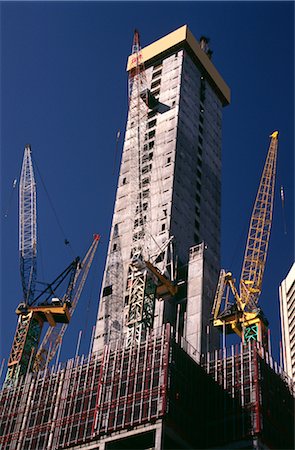 simsearch:600-02886598,k - Office Building Construction, Cranes Stock Photo - Premium Royalty-Free, Code: 600-02886430
