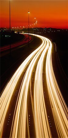 road stream light - Eastern Freeway, Melbourne, Victoria, Australia Stock Photo - Premium Royalty-Free, Code: 600-02886482