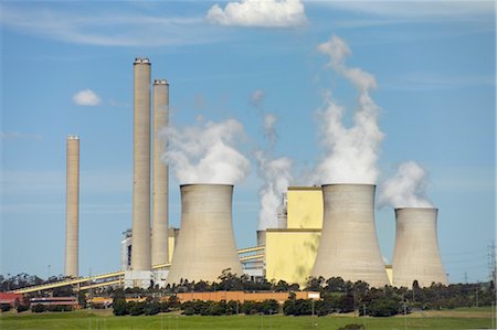 power plant - Brown Coal Coal Power Station, La Trobe Valley, Australia Foto de stock - Sin royalties Premium, Código: 600-02886516