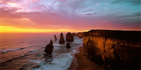 Twelve Apostles, Port Campbell National Park, Victoria, Australia Foto de stock - Sin royalties Premium, Código: 600-02886706