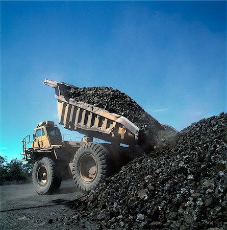 Mines de charbon noir, camion à benne basculante, Australie Photographie de stock - Premium Libres de Droits, Code: 600-02886709