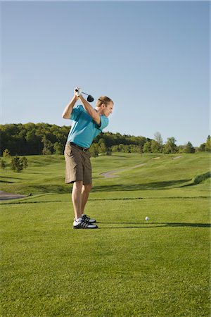 Man Golfing Stock Photo - Premium Royalty-Free, Code: 600-02912015