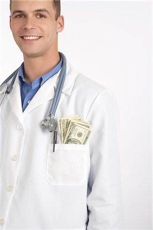 dollars money happy smiling people not illustration - Portrait of Doctor Stock Photo - Premium Royalty-Free, Code: 600-02912772