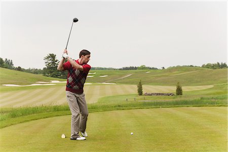 Man Playing Golf Foto de stock - Sin royalties Premium, Código: 600-02912915