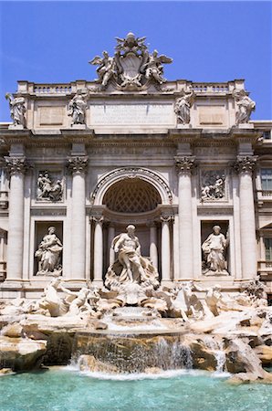 fontana di trevi - Trevi Fountain, Rome, Latium, Italy Fotografie stock - Premium Royalty-Free, Codice: 600-02935379