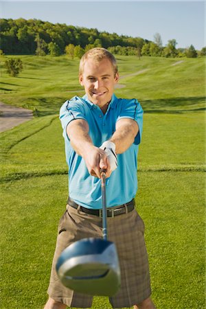 Man Playing Golf Stock Photo - Premium Royalty-Free, Code: 600-02935446