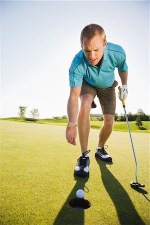 Man Playing Golf Foto de stock - Sin royalties Premium, Código: 600-02935494