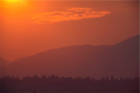 fraser valley - Sunset, Fraser Valley, British Columbia, Canada Foto de stock - Sin royalties Premium, Código: 600-02957786