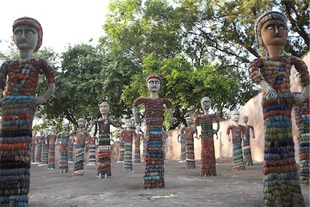 simsearch:600-02957985,k - Statues at the Rock Garden in Chandigarh, India Stock Photo - Premium Royalty-Free, Code: 600-02957881