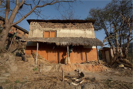 rooftop hut - Exterior of House in Chapagaon, Nepal Stock Photo - Premium Royalty-Free, Code: 600-02957897