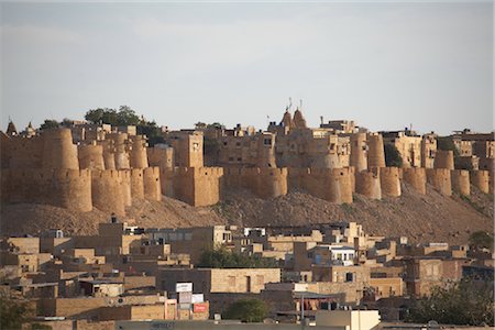 Jaisalmer Fort, Jaisalmer, Rajasthan, India Foto de stock - Sin royalties Premium, Código: 600-02958043