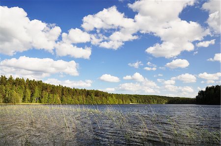 Lake and Clouds Over Tiveden, North Vattern, Sweden Foto de stock - Sin royalties Premium, Código: 600-02967611