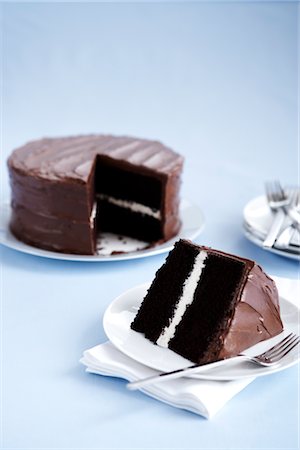 simsearch:693-06325239,k - Chocolate Cake Foto de stock - Sin royalties Premium, Código: 600-02967816