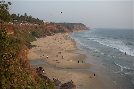 Varkala Beach, Varkala, Kerala, India Stock Photo - Premium Royalty-Free, Code: 600-02973033