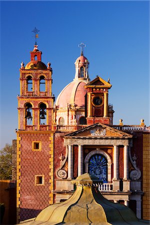 Santa Maria de la Asuncion, Plaza Miguel Hidalgo, Tequisquiapan, Queretaro, Mexico Stock Photo - Premium Royalty-Free, Code: 600-03004097