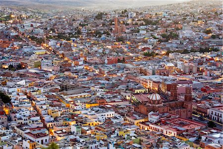 panoramic and building exterior and sky - La Bufa Overlook, Zacatecas, Zacatecas, Mexico Stock Photo - Premium Royalty-Free, Code: 600-03004099