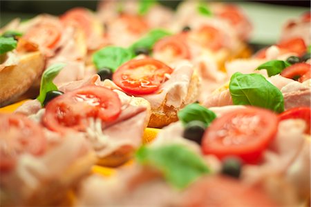 still life meat tomato - Close-up of Sandwiches Stock Photo - Premium Royalty-Free, Code: 600-03005344