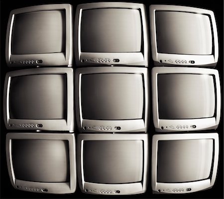 simsearch:700-09101114,k - Television Sets Stacked in a Grid Foto de stock - Sin royalties Premium, Código: 600-03003923