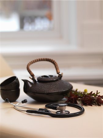 Teapot and Stethoscope Foto de stock - Sin royalties Premium, Código: 600-03017519