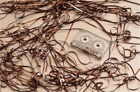 Unspooled Cassette Tape Stock Photo - Premium Royalty-Free, Code: 600-03054003