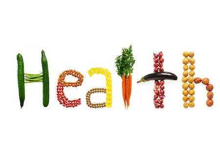 simsearch:600-02883276,k - Variety of Foods Spelling the Word Health Stock Photo - Premium Royalty-Free, Code: 600-03053831