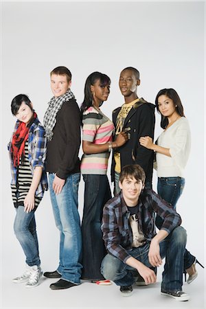 Group Portrait of Young Adults Stock Photo - Premium Royalty-Free, Code: 600-03075121