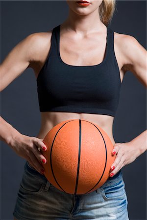 fitness bra - Basketball Player Stock Photo - Premium Royalty-Free, Code: 600-03075367