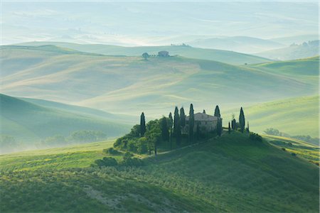 San Quirico d'Orcia, Province of Siena, Val d'Orcia, Tuscany, Italy Foto de stock - Sin royalties Premium, Código: 600-03075566