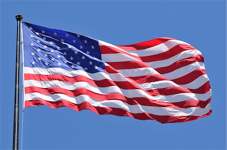 poteau porte-drapeau - Drapeau américain Photographie de stock - Premium Libres de Droits, Code: 600-03152222