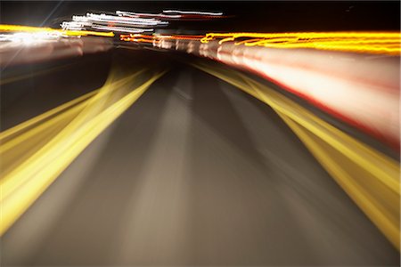 speed road - Light Trails at Night Stock Photo - Premium Royalty-Free, Code: 600-03178745