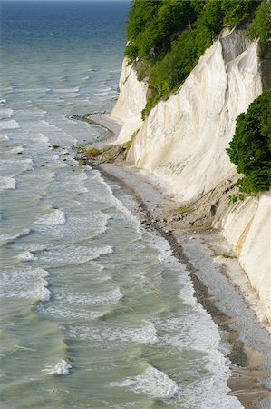 Craie clliffs et le littoral, le Parc National de Jasmund. L'île de Rügen, Mecklembourg-Poméranie occidentale, Allemagne Photographie de stock - Premium Libres de Droits, Code: 600-03171625