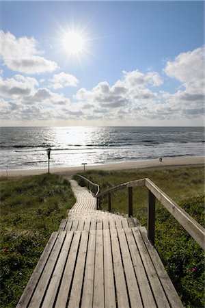 path by sea - Rantum, Sylt, Nord îles frisonnes, Nordfriesland, Schleswig-Holstein, Allemagne Photographie de stock - Premium Libres de Droits, Code: 600-03210266