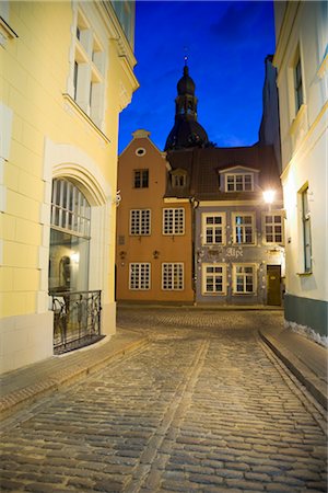 Street, Old Town, Riga, Riga District, Latvia Stock Photo - Premium Royalty-Free, Code: 600-03229844