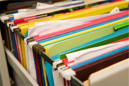 Close-up of Files in Filing Cabinet Fotografie stock - Premium Royalty-Free, Codice: 600-03230355