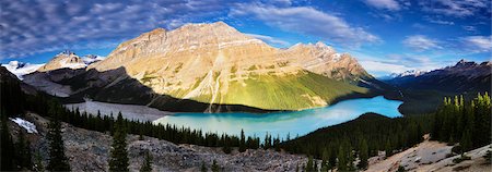 Peyto Lake, Banff National Park, Alberta, Canada Foto de stock - Sin royalties Premium, Código: 600-03240622