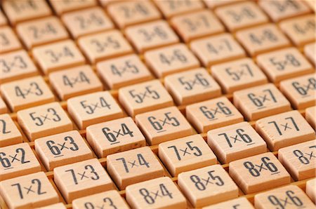 school objects - Multiplication Table Stock Photo - Premium Royalty-Free, Code: 600-03284188