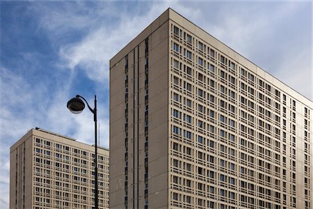 residential apartments - Apartment Buildings, 19th Arrondissement, Paris, Ile-de-France, France Stock Photo - Premium Royalty-Free, Code: 600-03295330