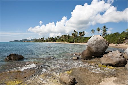 rocks on beach caribbean - Beach, Vieques, Puerto Rico Stock Photo - Premium Royalty-Free, Code: 600-03368701