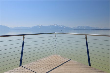 seeon-seebruck - Aussichtsplattform auf dem Chiemsee, Seebruck, Bayern, Deutschland Stockbilder - Premium RF Lizenzfrei, Bildnummer: 600-03361608