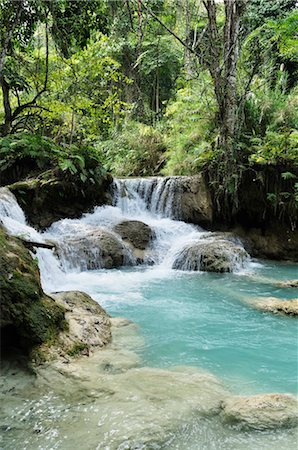 southeast asian - Tat Kuang Si Waterfall, Luang Prabang, Province de Louangphabang, Laos Photographie de stock - Premium Libres de Droits, Code: 600-03404694