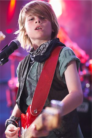Boy in Rock Band Stock Photo - Premium Royalty-Free, Code: 600-03404711